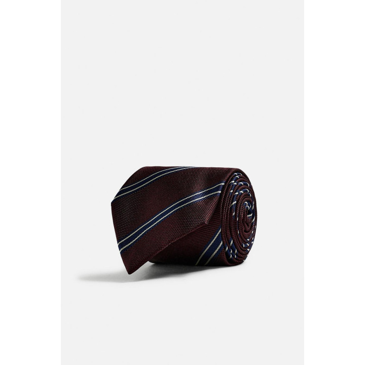 ГАЛСТУК 100% ШЕЛК В ПОЛОСКУ