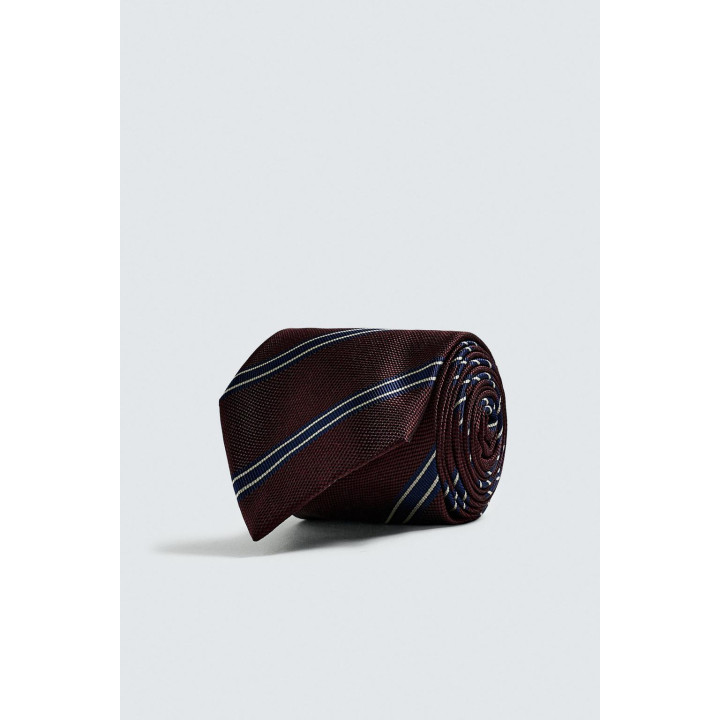 ГАЛСТУК 100% ШЕЛК В ПОЛОСКУ