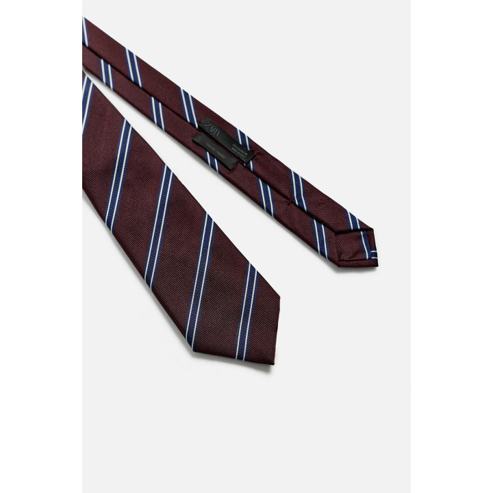 ГАЛСТУК 100% ШЕЛК В ПОЛОСКУ