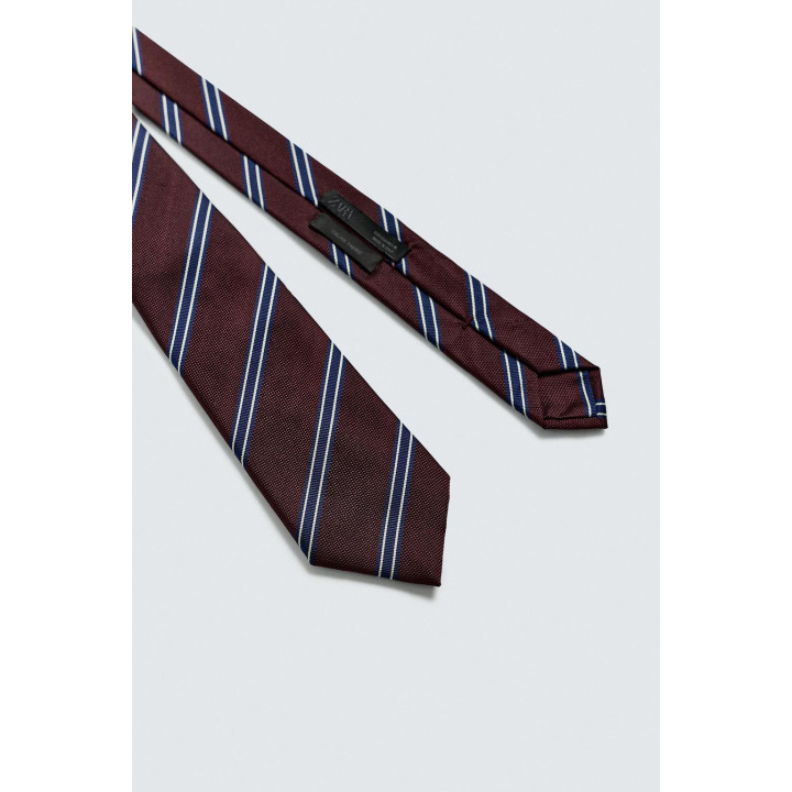 ГАЛСТУК 100% ШЕЛК В ПОЛОСКУ