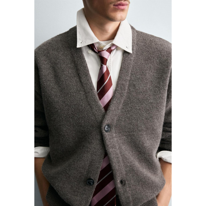 ГАЛСТУК 100% ШЕЛК В ПОЛОСКУ