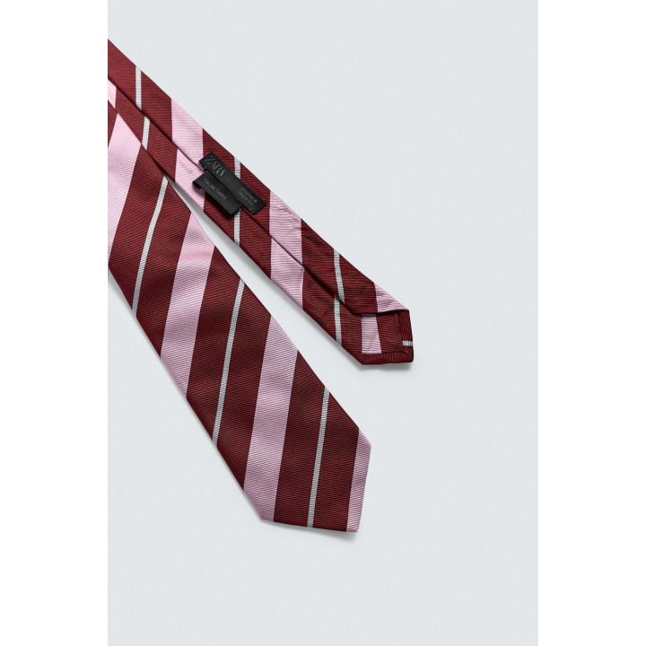 ГАЛСТУК 100% ШЕЛК В ПОЛОСКУ