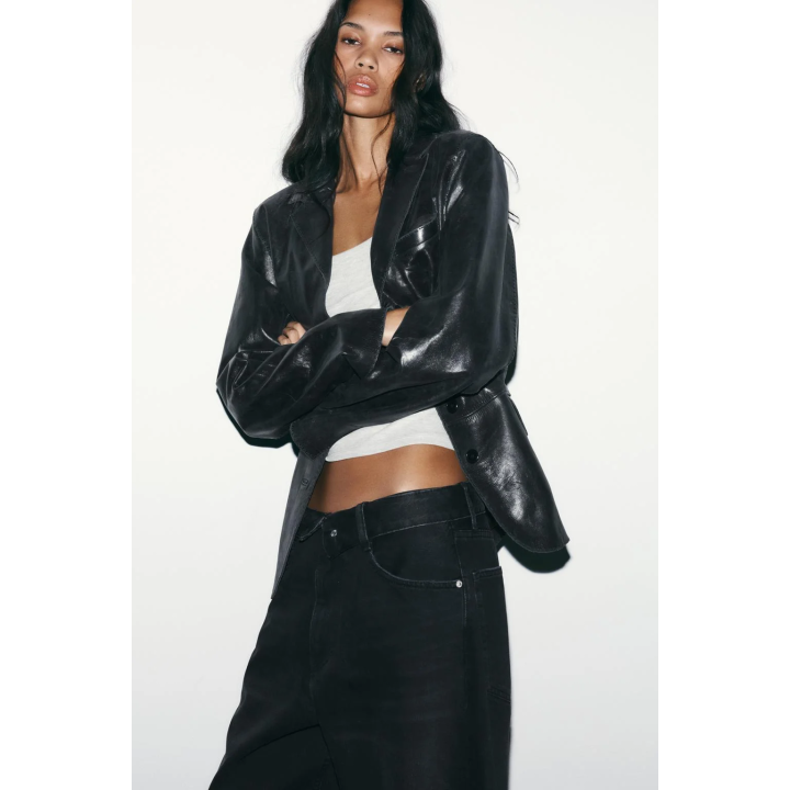 ДЖИНСЫ TRF СО СРЕДНЕЙ ПОСАДКОЙ И ОТВОРОТОМ НА ПОЯСЕ