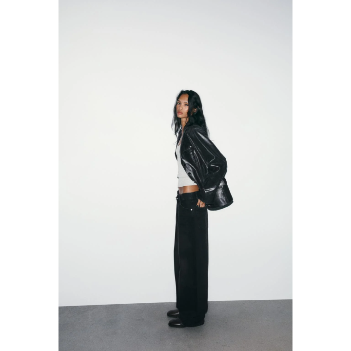 ДЖИНСЫ TRF СО СРЕДНЕЙ ПОСАДКОЙ И ОТВОРОТОМ НА ПОЯСЕ