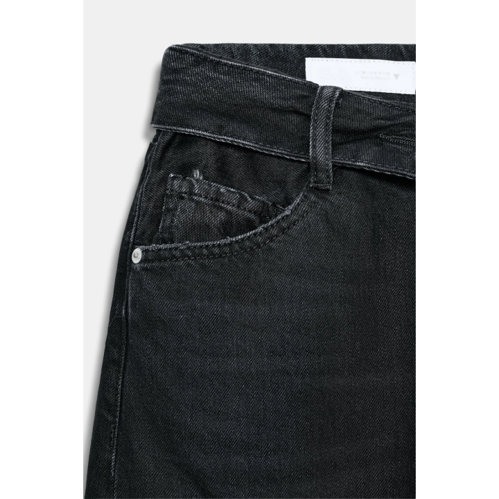 ДЖИНСЫ TRF СО СРЕДНЕЙ ПОСАДКОЙ И ОТВОРОТОМ НА ПОЯСЕ