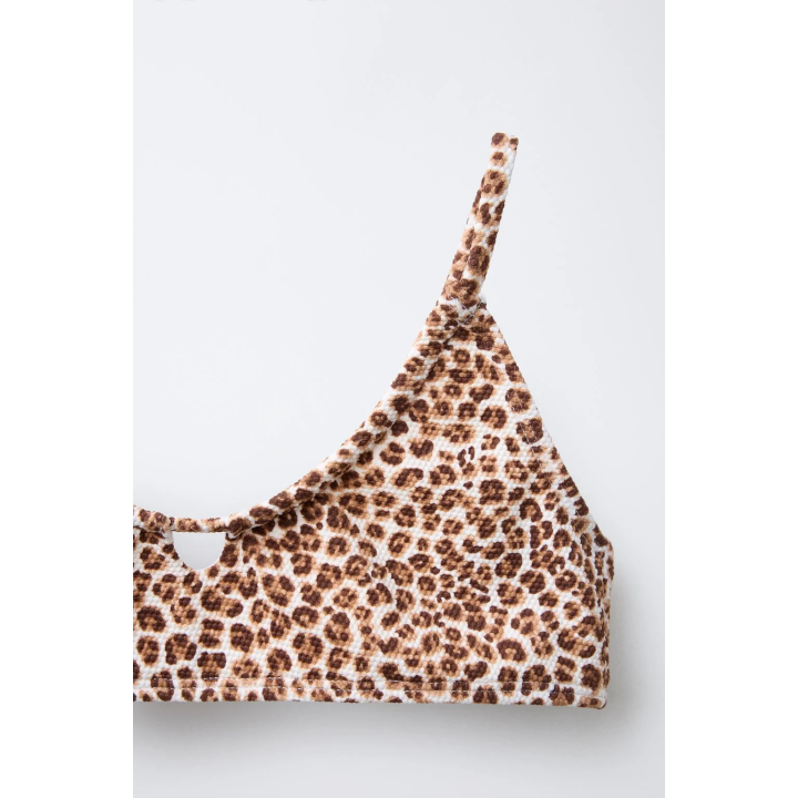 Бикини с животным принтом с вырезом для девочек от 6 до 14 лет