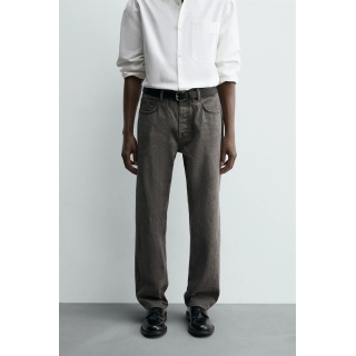 ДЖИНСЫ STRAIGHT FIT С ЭФФЕКТОМ ПОТЕРТОСТИ