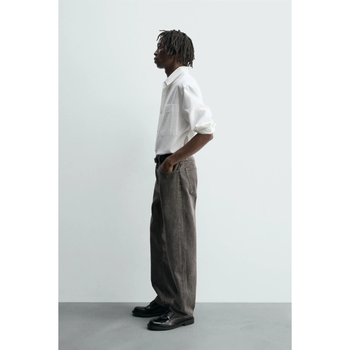 ДЖИНСЫ STRAIGHT FIT С ЭФФЕКТОМ ПОТЕРТОСТИ