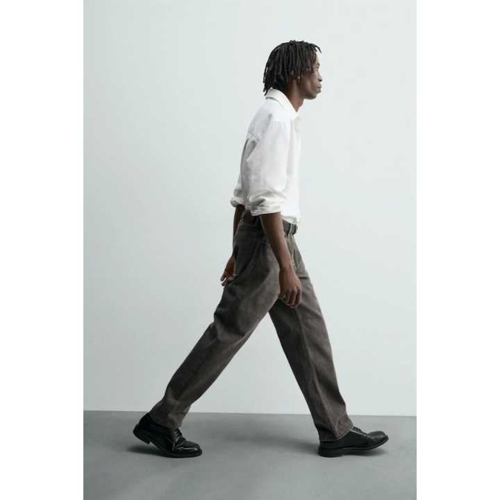 ДЖИНСЫ STRAIGHT FIT С ЭФФЕКТОМ ПОТЕРТОСТИ