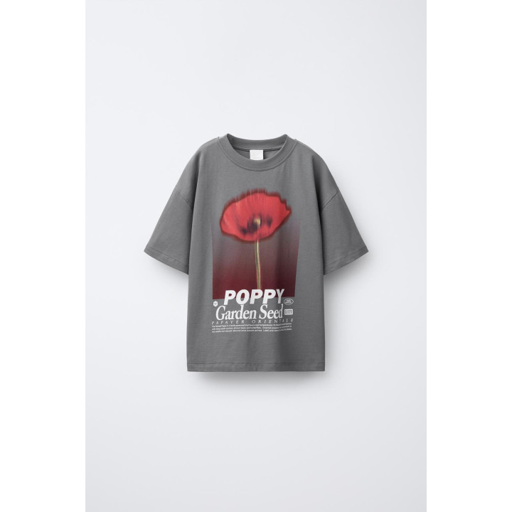 ФУТБОЛКА С ПРИНТОМ «МАКИ»