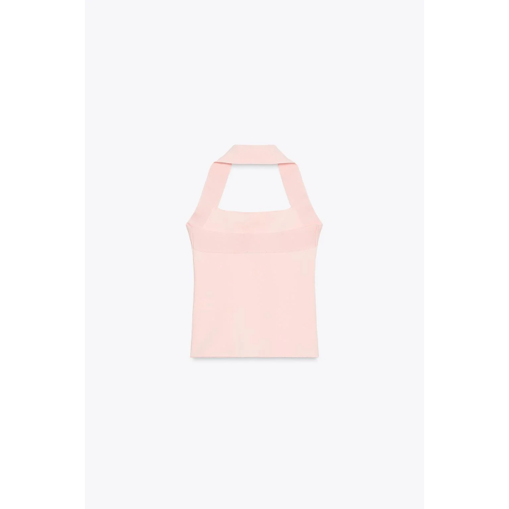 ЭЛАСТИЧНЫЙ ТОП С ГОРЛОВИНОЙ ХАЛТЕР