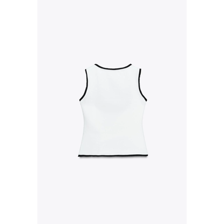 ОБЛЕГАЮЩИЙ ТОП-ЖИЛЕТ ИЗ ЭЛАСТИЧНОЙ ТКАНИ