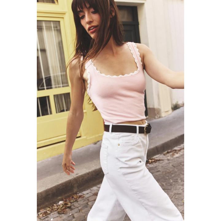 ЭЛАСТИЧНЫЙ ТОП С ЖЕМЧУГОМ