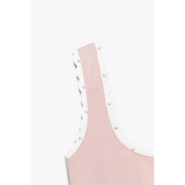 ЭЛАСТИЧНЫЙ ТОП С ЖЕМЧУГОМ