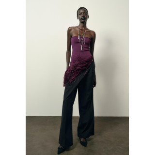 ЭЛАСТИЧНЫЙ ТОП-БАНДО С БАХРОМОЙ