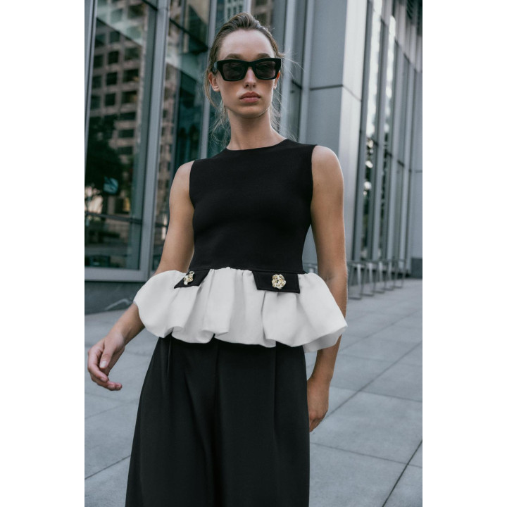 Топ с контрастным растяжением