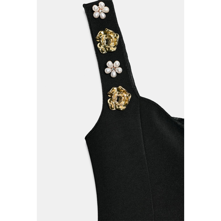 Топ-пеплум из стрейча