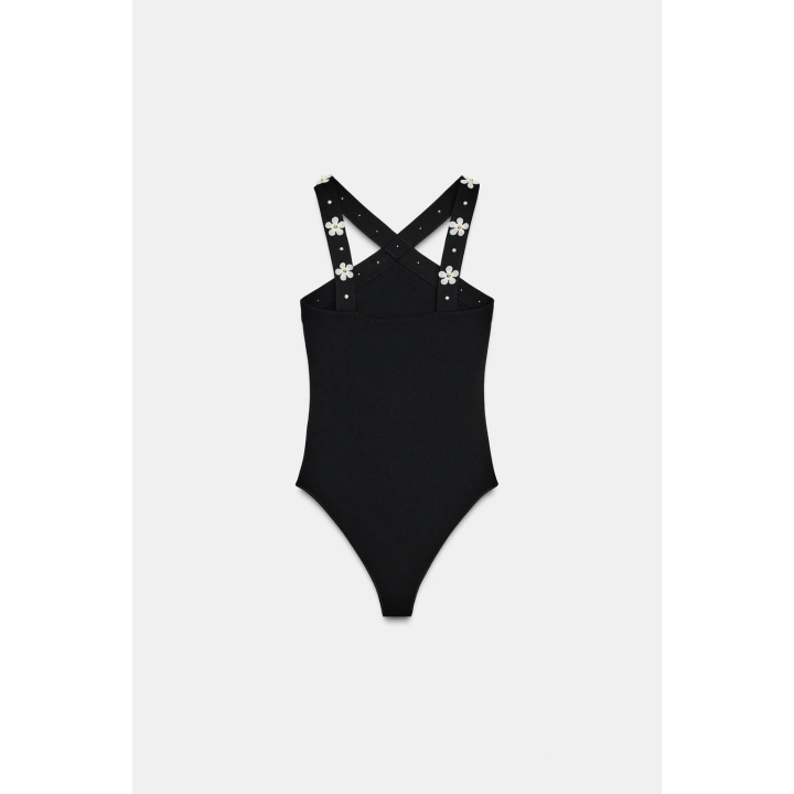 ЭЛАСТИЧНОЕ БОДИ С ГОРЛОВИНОЙ ХАЛТЕР И ЦВЕТАМИ