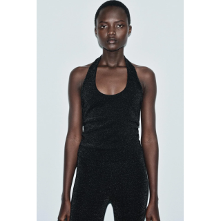 ЭЛАСТИЧНЫЙ ТОП ХАЛТЕР С БЛЕСКОМ