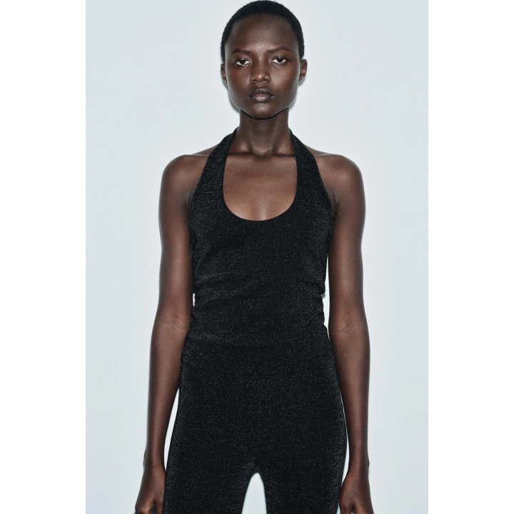 ЭЛАСТИЧНЫЙ ТОП ХАЛТЕР С БЛЕСКОМ