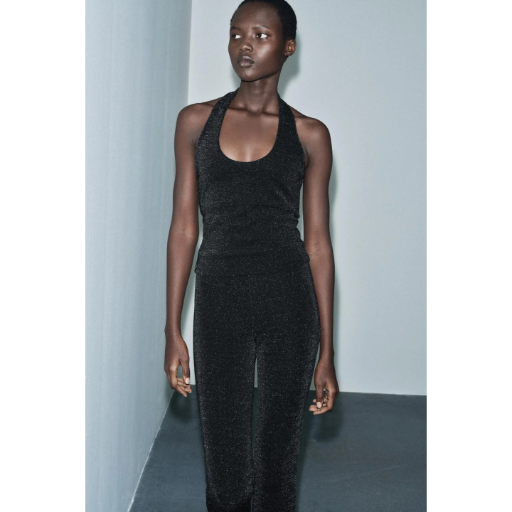 ЭЛАСТИЧНЫЙ ТОП ХАЛТЕР С БЛЕСКОМ