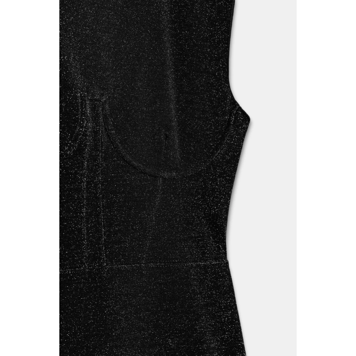 КОРОТКОЕ ЭЛАСТИЧНОЕ ПЛАТЬЕ С БЛЁСТКАМИ