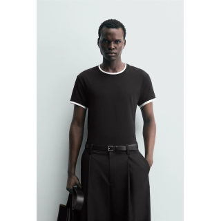 ФУТБОЛКА С КОНТРАСТНОЙ ОТДЕЛКОЙ