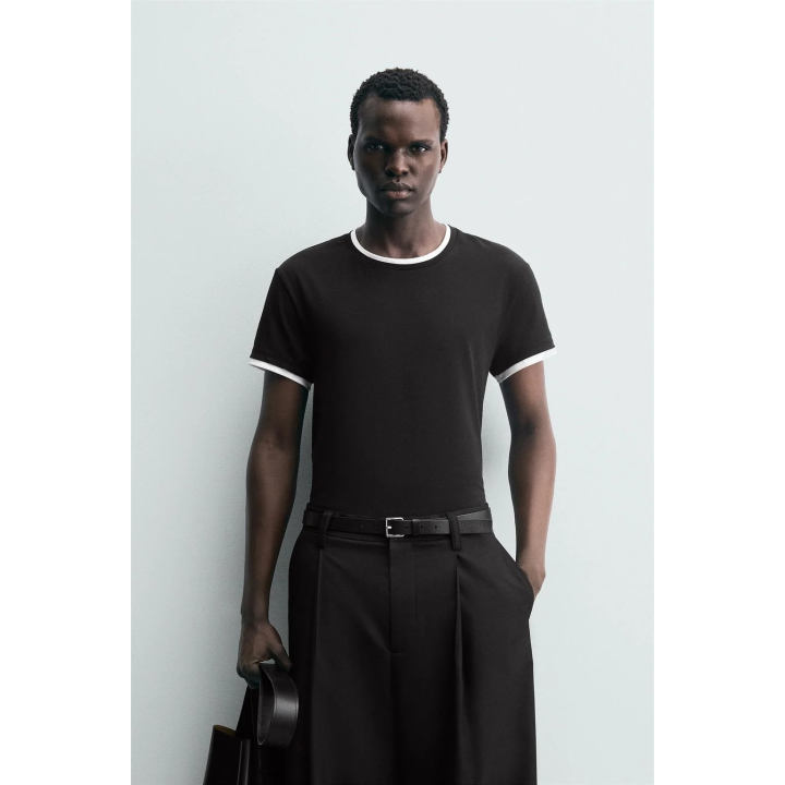 ФУТБОЛКА С КОНТРАСТНОЙ ОТДЕЛКОЙ