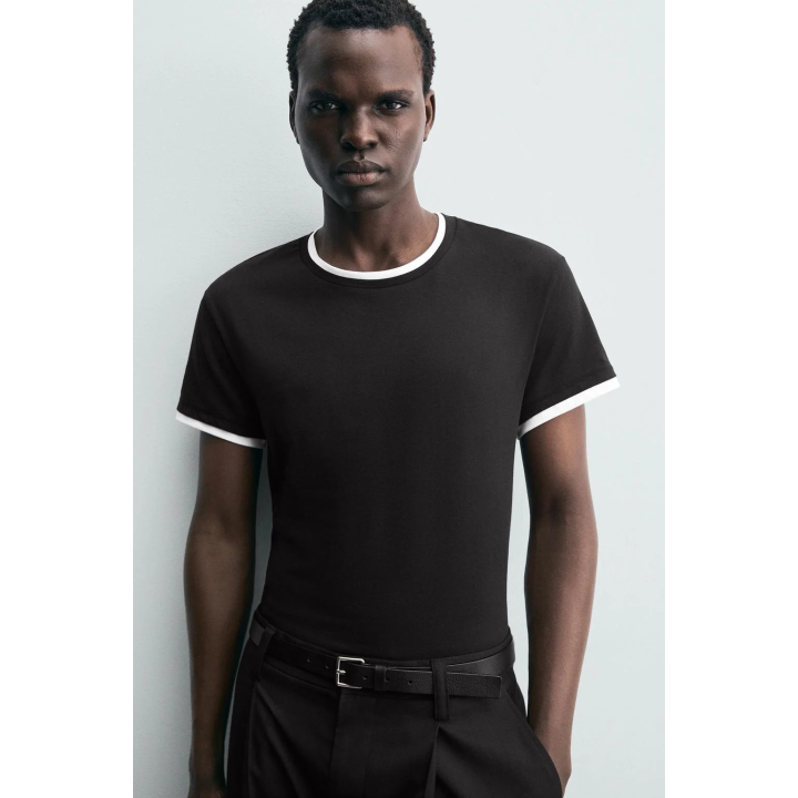 ФУТБОЛКА С КОНТРАСТНОЙ ОТДЕЛКОЙ