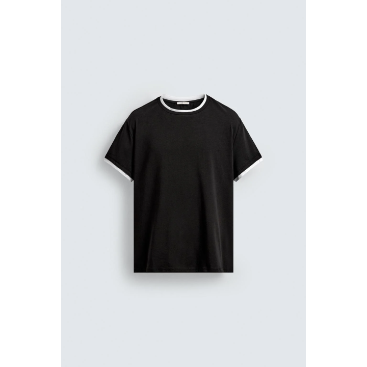 ФУТБОЛКА С КОНТРАСТНОЙ ОТДЕЛКОЙ