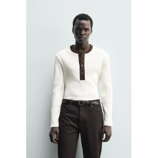 Рубашка с отложным воротником из рубчиковой ткани