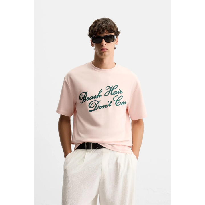 ФУТБОЛКА С ВЫШИТОЙ НАДПИСЬЮ