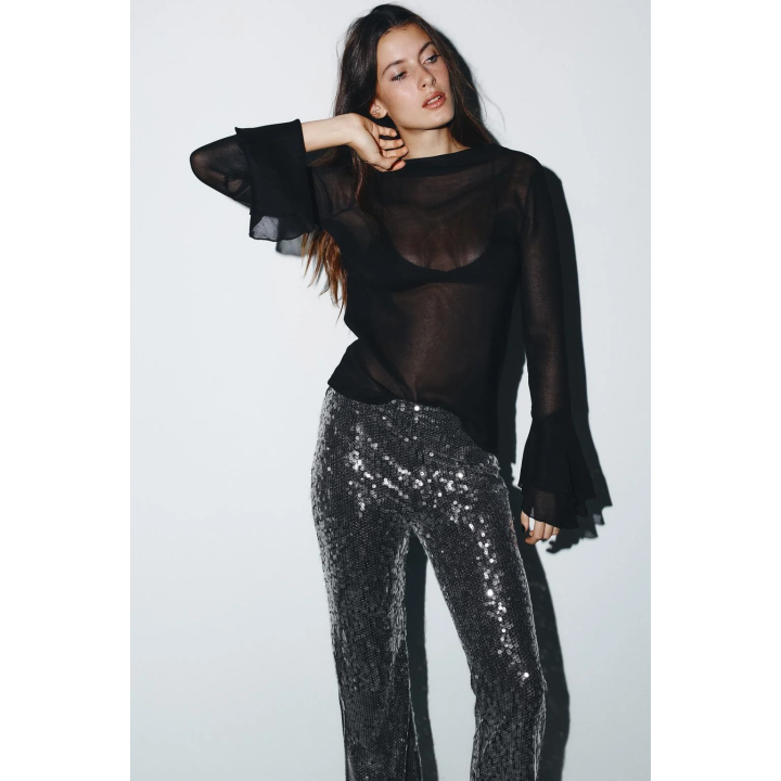 КОМБИНИРОВАННЫЙ ТОП С ВОЛАНАМИ