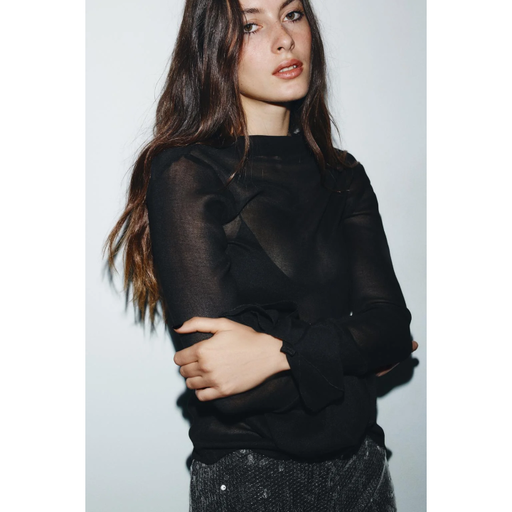 КОМБИНИРОВАННЫЙ ТОП С ВОЛАНАМИ