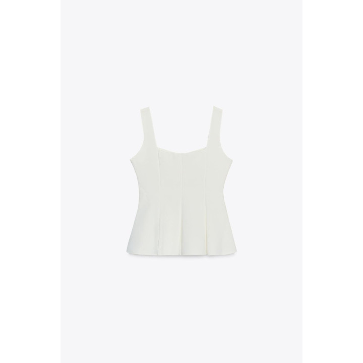 ЭЛАСТИЧНЫЙ ТОП-ЖИЛЕТ С БАСКОЙ