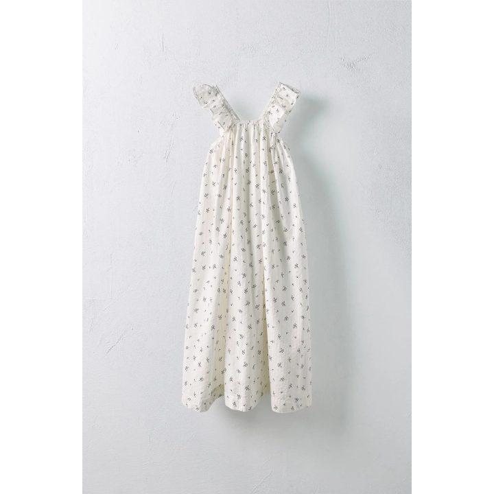 Платье лимитированной коллекции с блеском и цветочным принтом