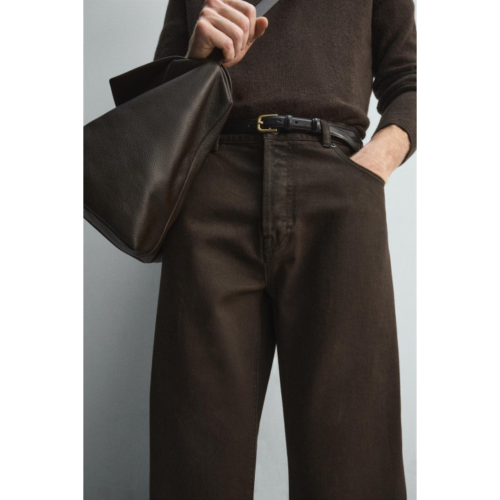 ДЖИНСЫ STRAIGHT FIT С ВОЩЕНЫМ ПОКРЫТИЕМ