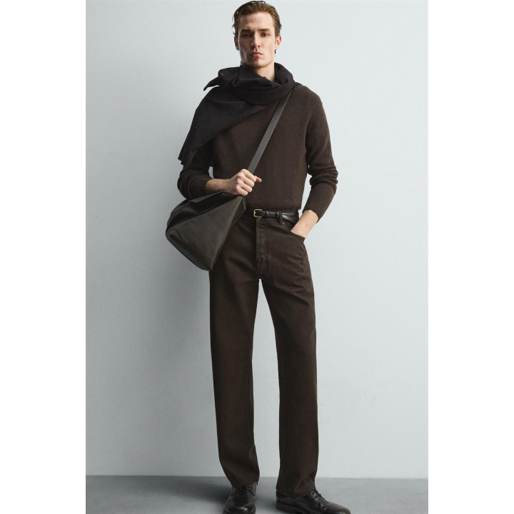 ДЖИНСЫ STRAIGHT FIT С ВОЩЕНЫМ ПОКРЫТИЕМ