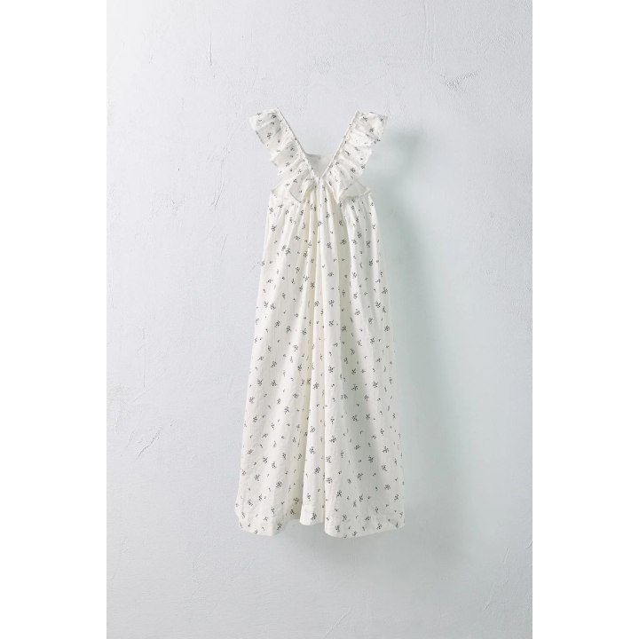 Платье лимитированной коллекции с блеском и цветочным принтом