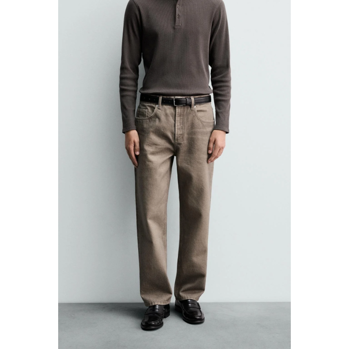 ДЖИНСЫ STRAIGHT FIT С ВЫТРАВЛЕННЫМ ПРИНТОМ