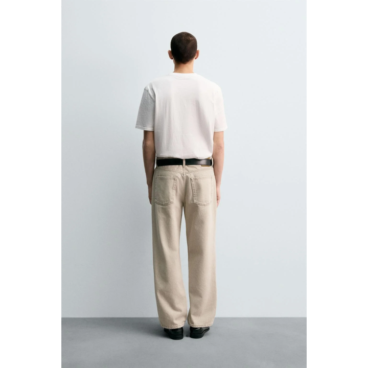 Джинсы прямого кроя с водным принтом