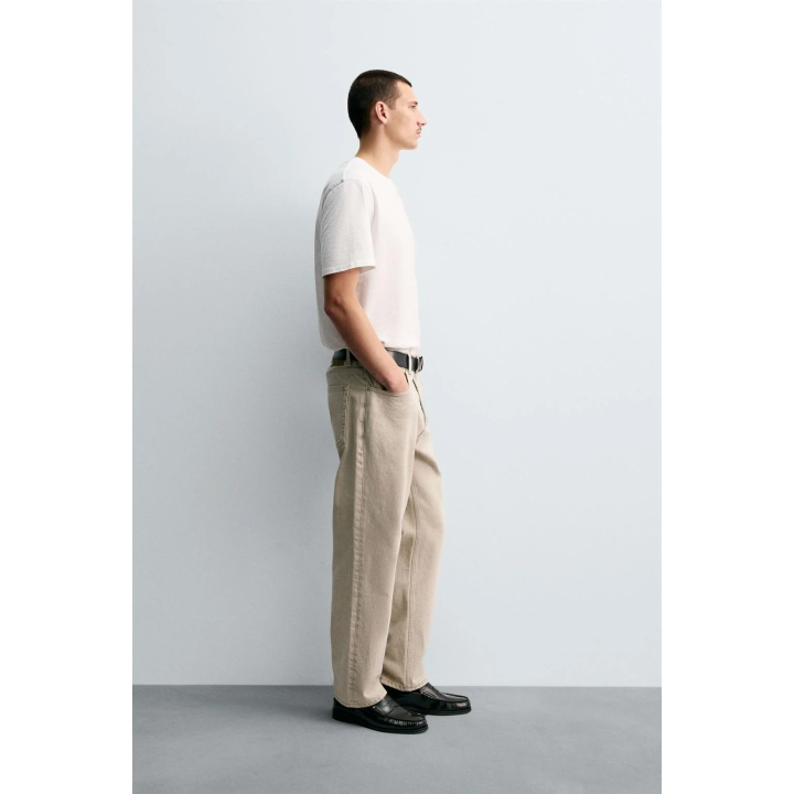 Джинсы прямого кроя с водным принтом