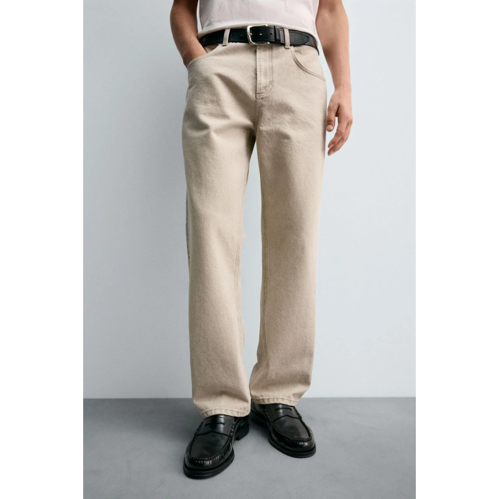 Джинсы прямого кроя с водным принтом