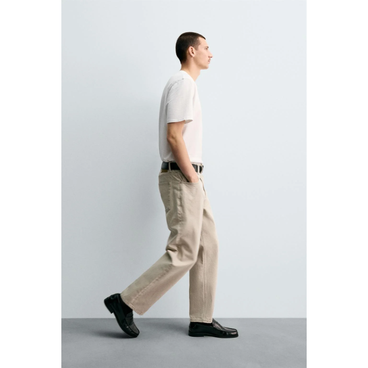 Джинсы прямого кроя с водным принтом