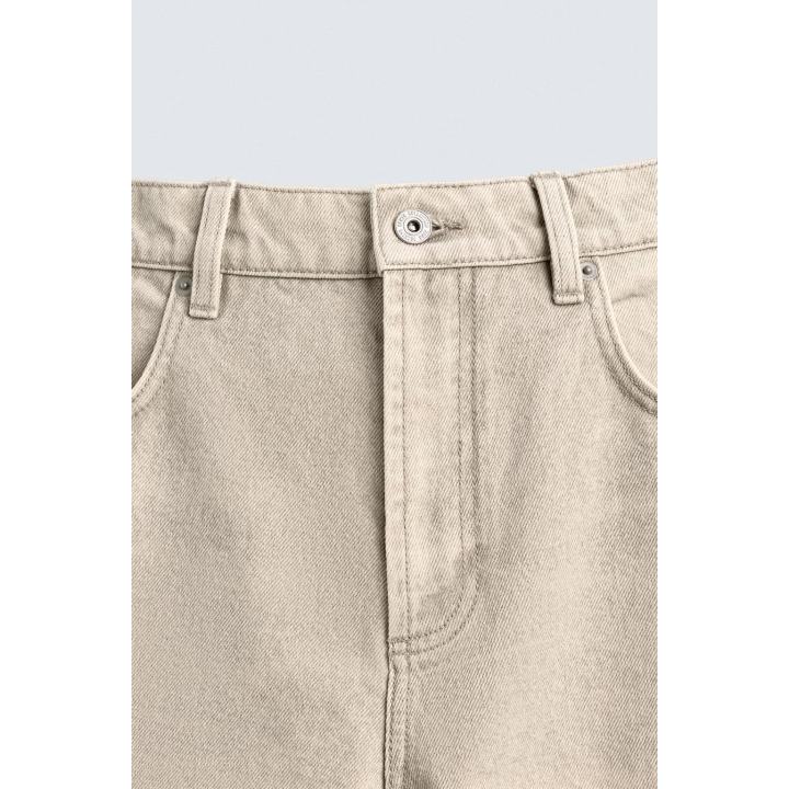 Джинсы прямого кроя с водным принтом