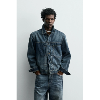 ДЖИНСОВАЯ КУРТКА СО СКЛАДКАМИ