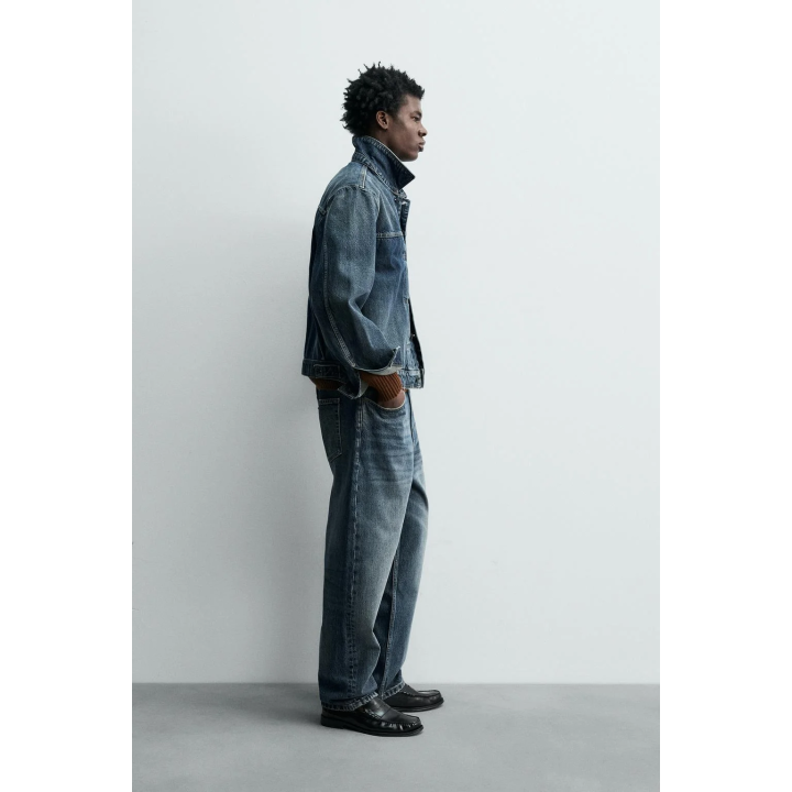 ДЖИНСОВАЯ КУРТКА СО СКЛАДКАМИ