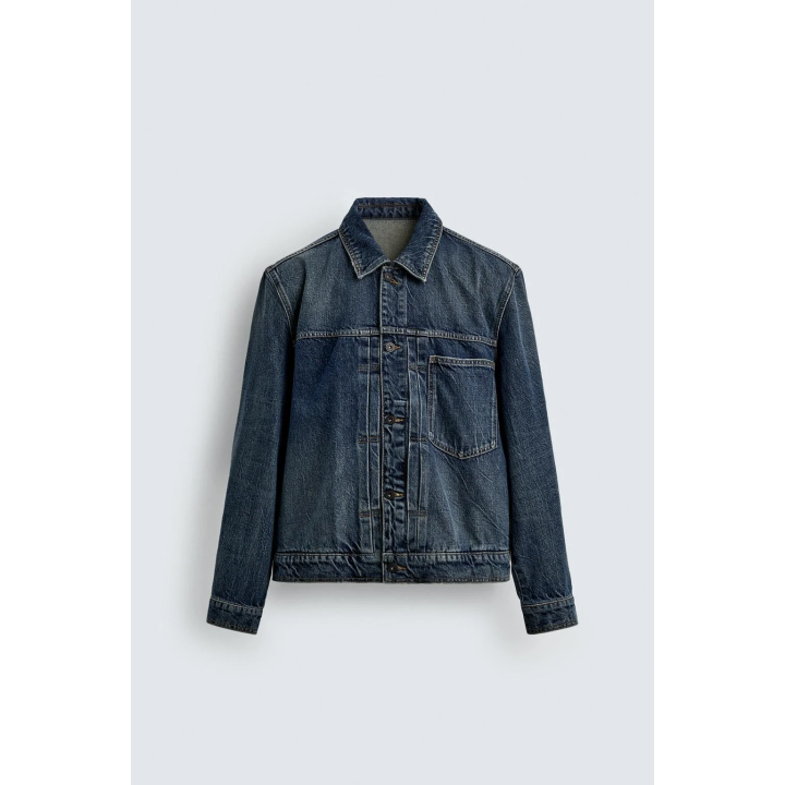 ДЖИНСОВАЯ КУРТКА СО СКЛАДКАМИ