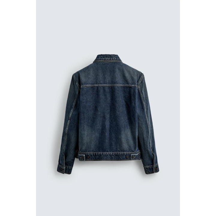 ДЖИНСОВАЯ КУРТКА СО СКЛАДКАМИ