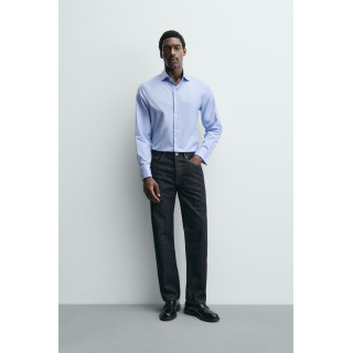 РУБАШКА ИЗ РЕЛЬЕФНОЙ ТКАНИ С МАНЖЕТАМИ ПОД ЗАПОНКИ